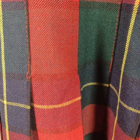 Talbots Vintage Wool Stuart Tartain Plaid Pleated School Girl Academia Shirt 10 - Picture 3 of 10
